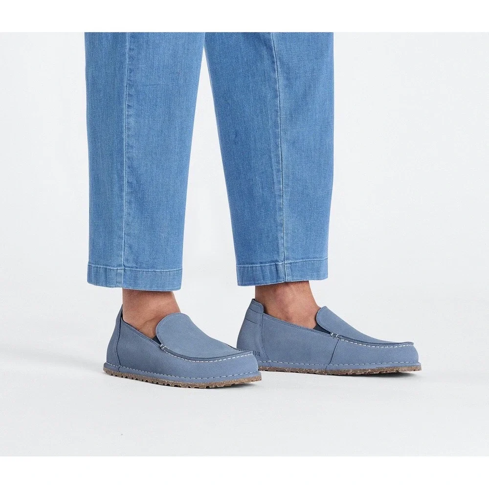 Birkenstock Utti Loafers Mens 43 280 M10 Elemental Blue Suede Slip On Shoes NEW